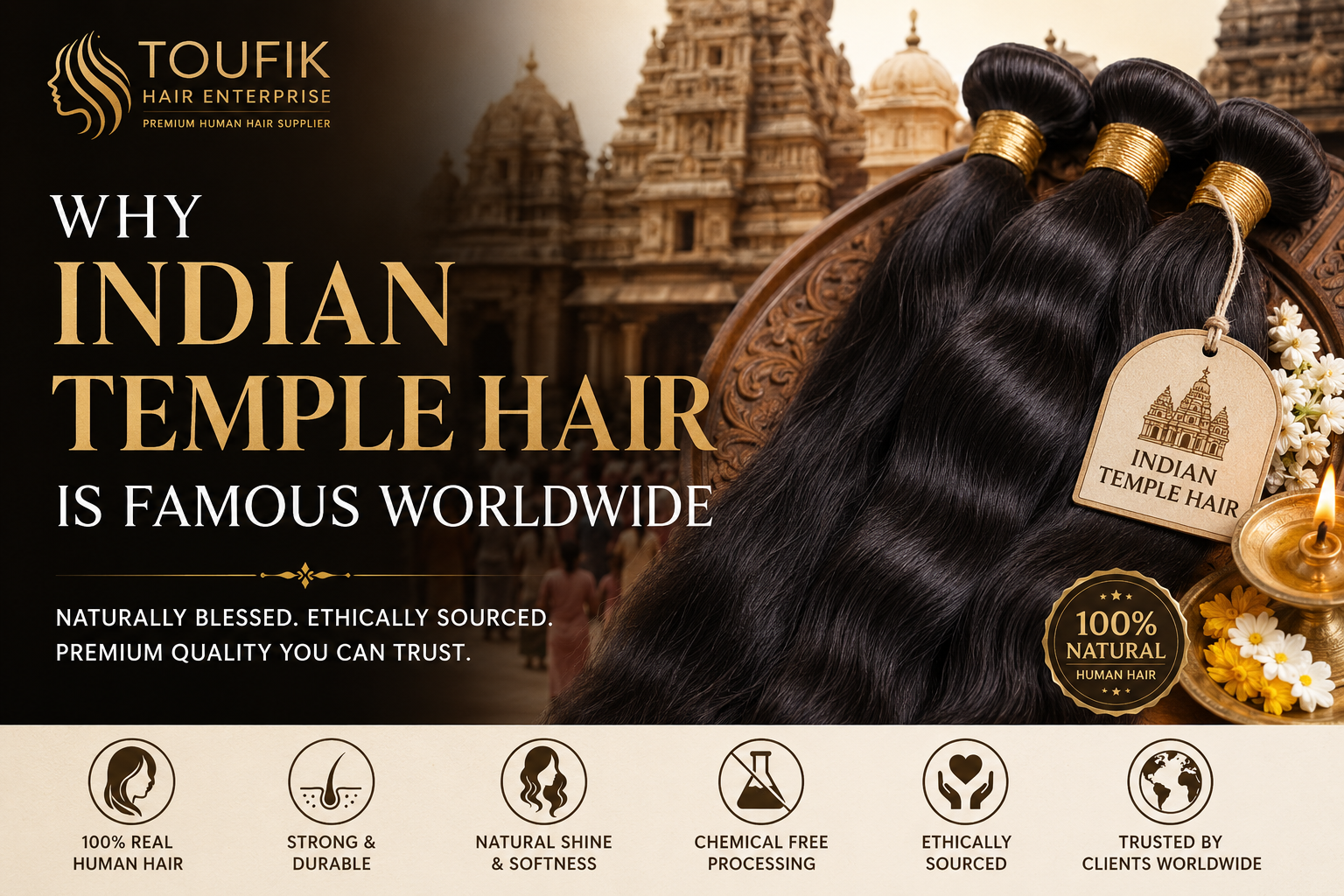 Raw Indian Hair, Temple Hair Supplier, Human Hair Exporter, Premium Human Hair
